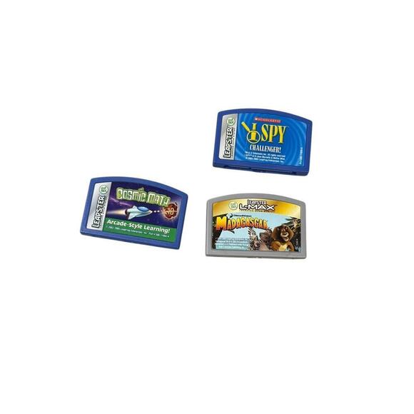Leapster Learning Game System Case And Lot Of 3 Games Cosmic Math I Spy - Picture 6 of 6